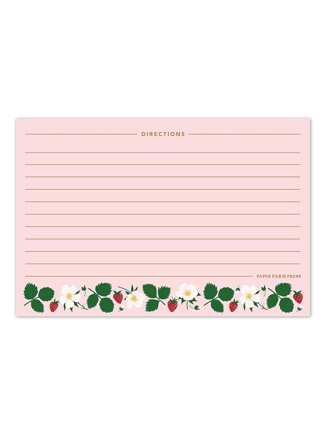 Strawberry Patch Recipe Cards - Set of 50, 2 of 2