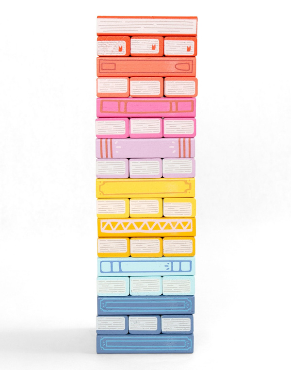 Tumbling Book Stack - Wooden Block Stacking & Balance Game, 7 of 8