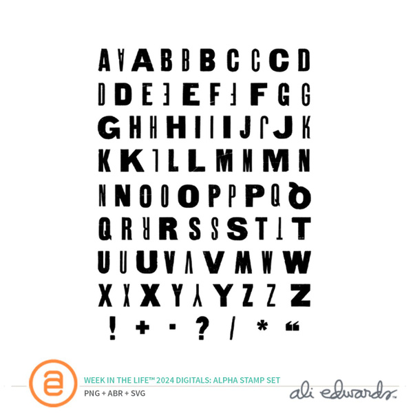 Week In The Life™ 2024 Digital Alpha 6×8 Stamp Set, 1 of 1
