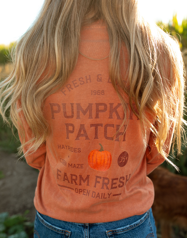Pumpkin Farmers Market Long-Sleeve Tee - Yam, 1 of 5