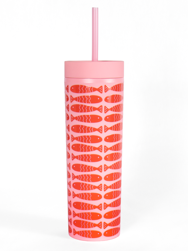 Coastal Fishy 16oz Acrylic Tumbler - Pink, 1 of 4