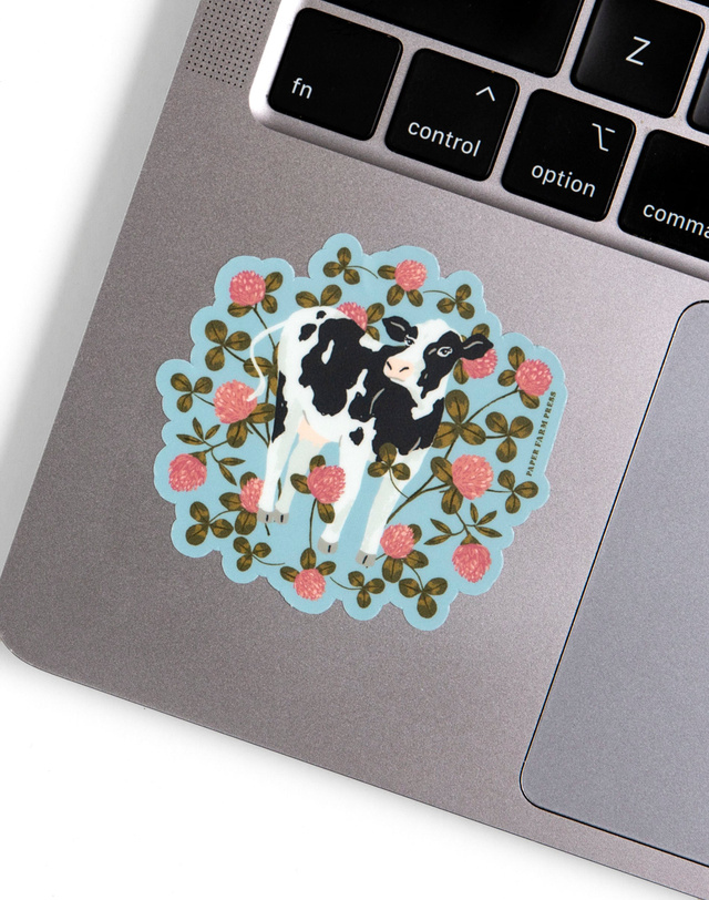 Milk Cows & Flowers Decal Sticker, 6 of 7