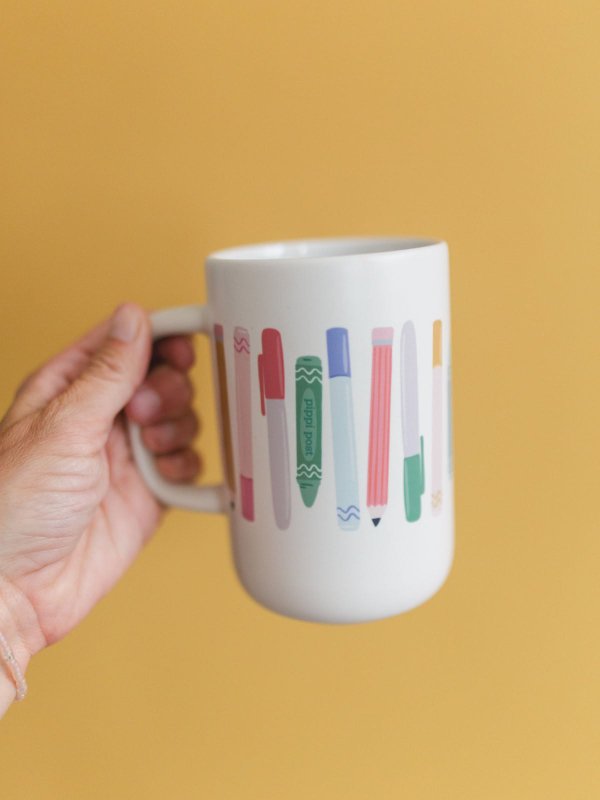 Teacher School Supplies Tall Ceramic Coffee Mug, 2 of 3