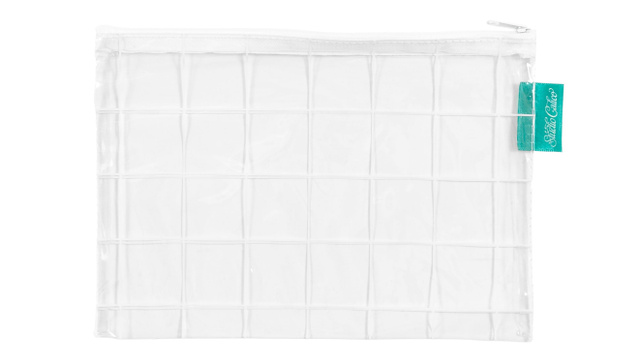 Clear Grid Zippered Bag, 1 of 2