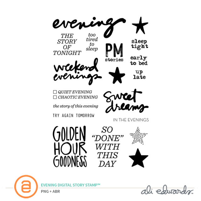 Evenings Digital Story Stamp™, 1 of 1