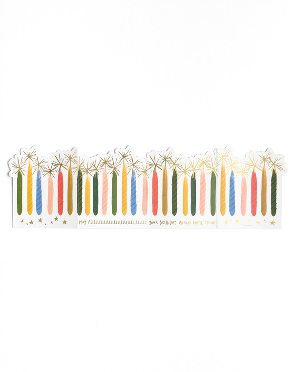 Candle Birthday Accordion Greeting Card, 3 of 5