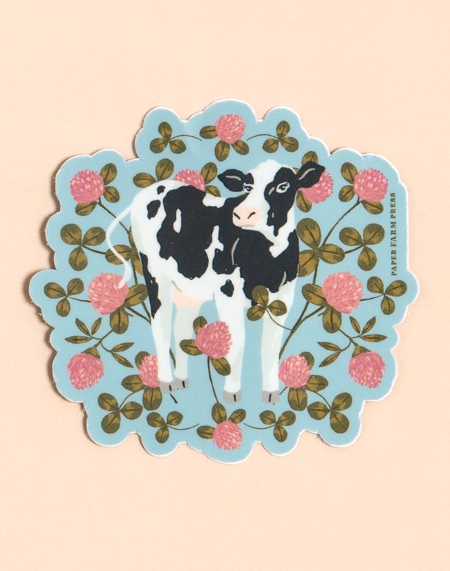 Milk Cows & Flowers Decal Sticker, 7 of 7