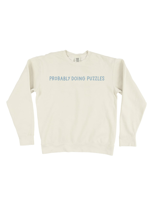 Puzzle Queen Sweatshirt - Ivory, 3 of 4