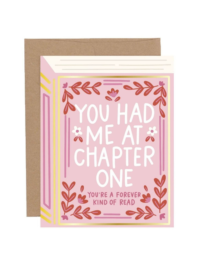 You Had Me At Chapter One Love & Valentine's Day Greeting Card, 1 of 1