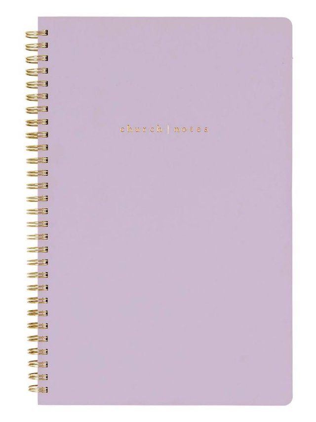 Lilac Bible Study Spiral Notebook with Reference Maps, 1 of 9