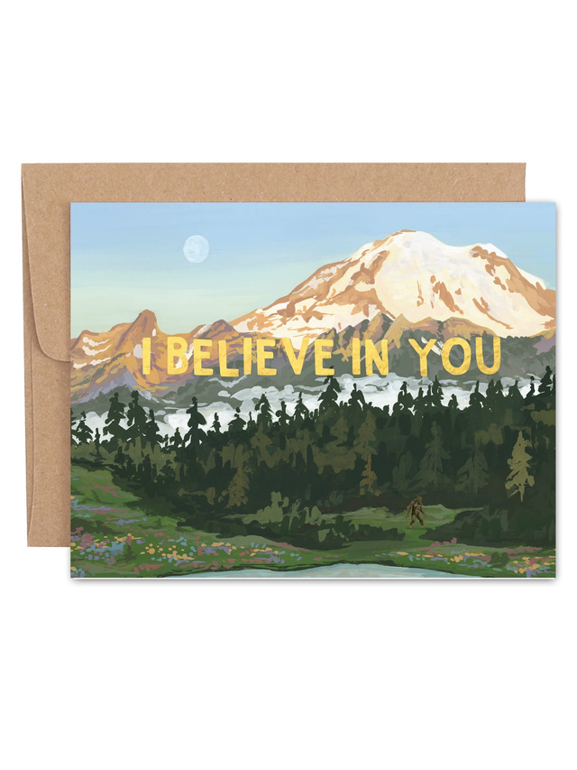I Believe In You Mountains Encouragement Greeting Card, 1 of 1