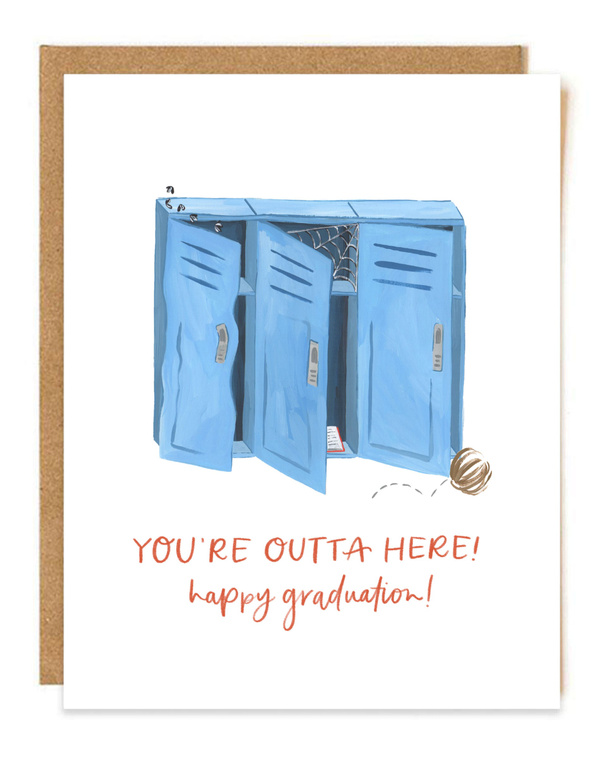 Graduation Lockers Greeting Card, 1 of 1