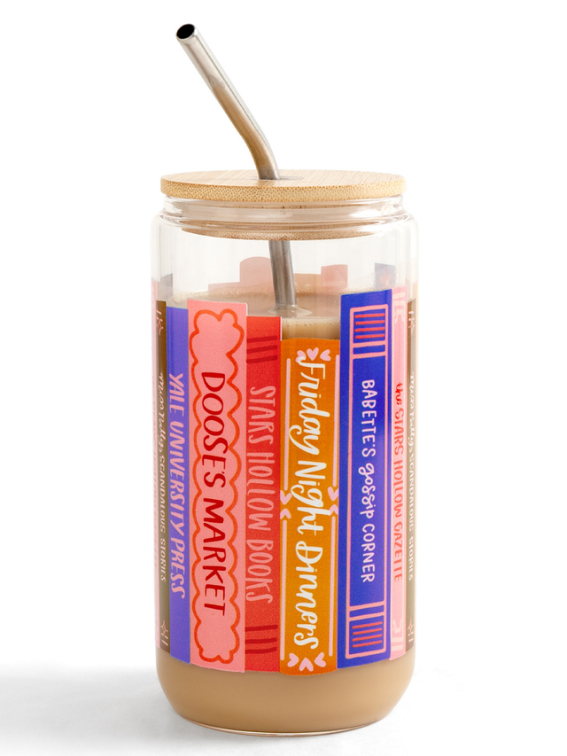 Stars Hollow Books Glass Can, 1 of 3