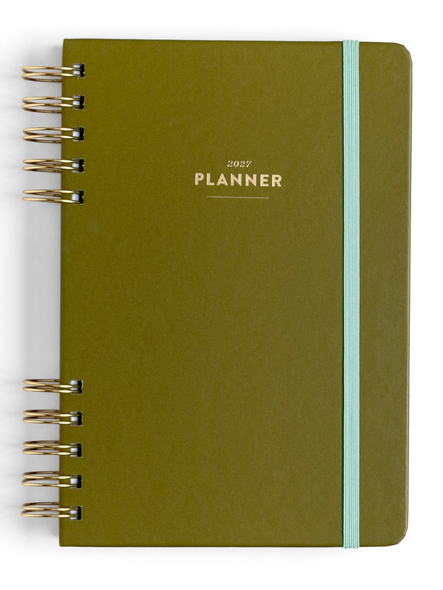 Green Spiral Planner - 2027 Calendar Year, 1 of 7