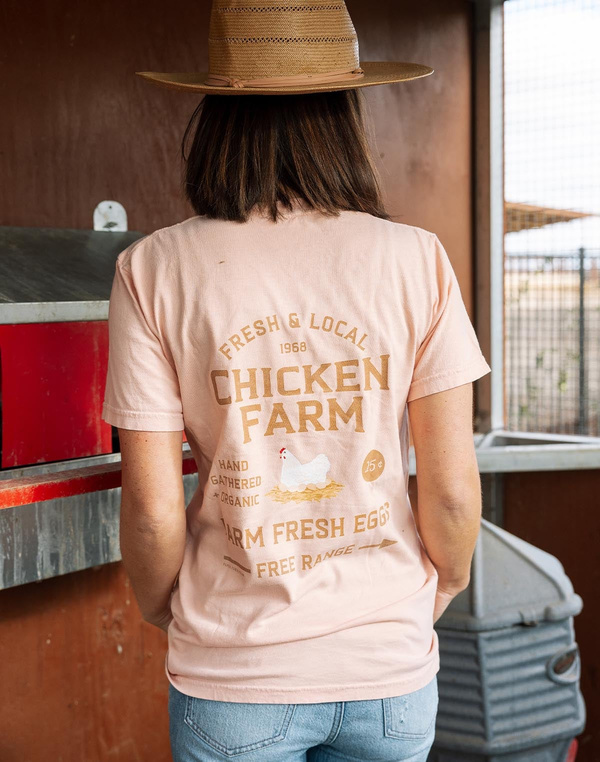 Chicken Farmers Market Tee - Peachy, 3 of 7