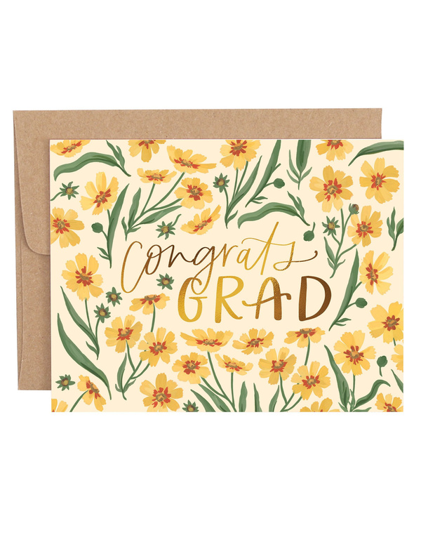 Goldenmane Congrats Grad Graduation Greeting Card, 1 of 1