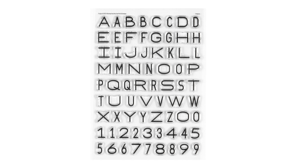 Stamp Set : 6×8 Thick & Thin Alphas & Numbers, 1 of 2
