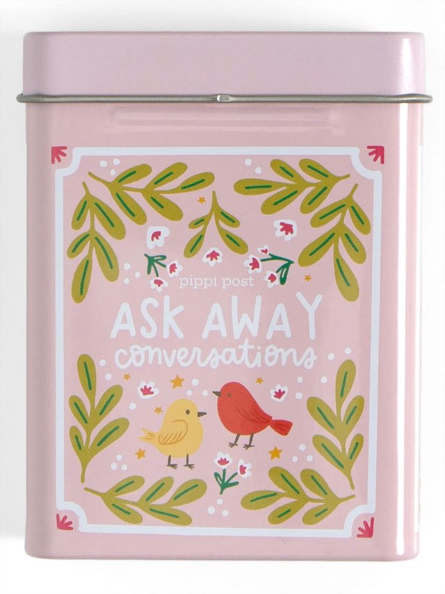 Ask Away Conversation Game - Deck of Cards + Storage Tin, 4 of 7