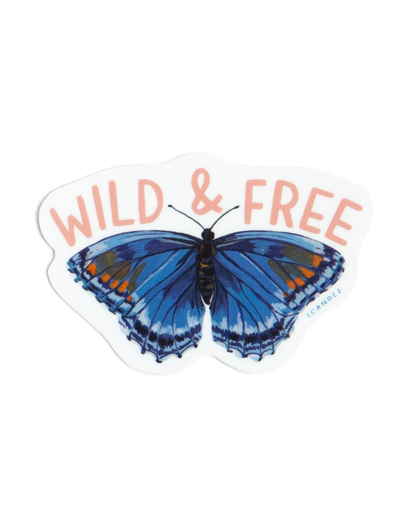Wild & Free Butterfly Decal Sticker, 1 of 4