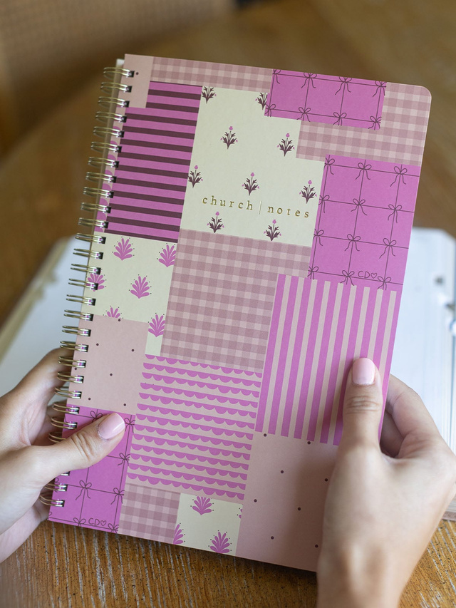 Quilted Patchwork Bible Study Spiral Notebook by Callie Danielle, 7 of 8