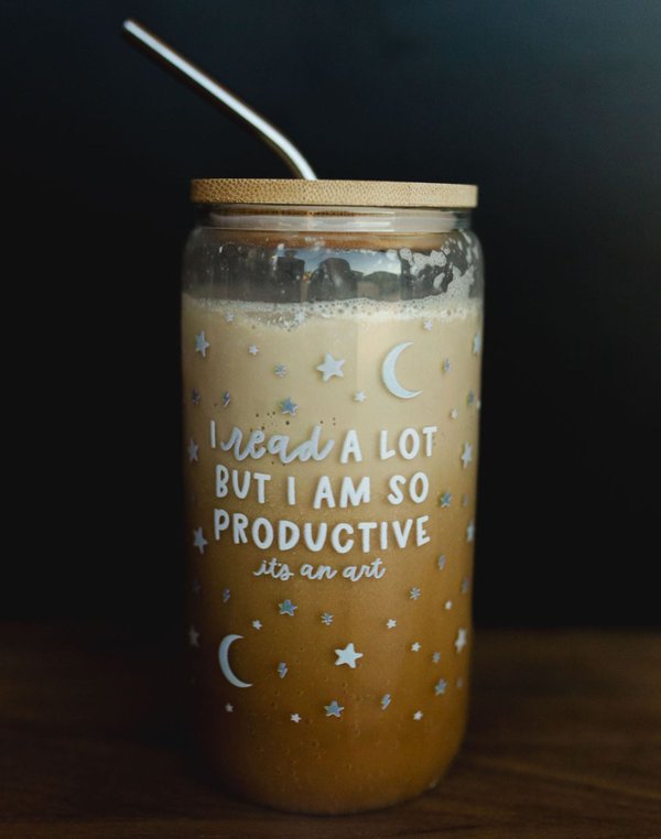 I Read A Lot Glass Can, 1 of 2