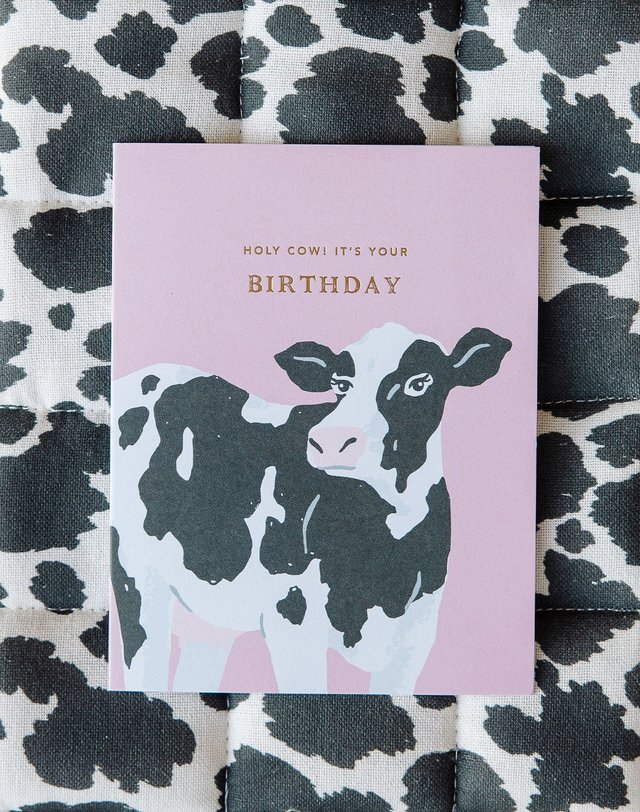 Holy Cow Birthday Greeting Card, 2 of 2