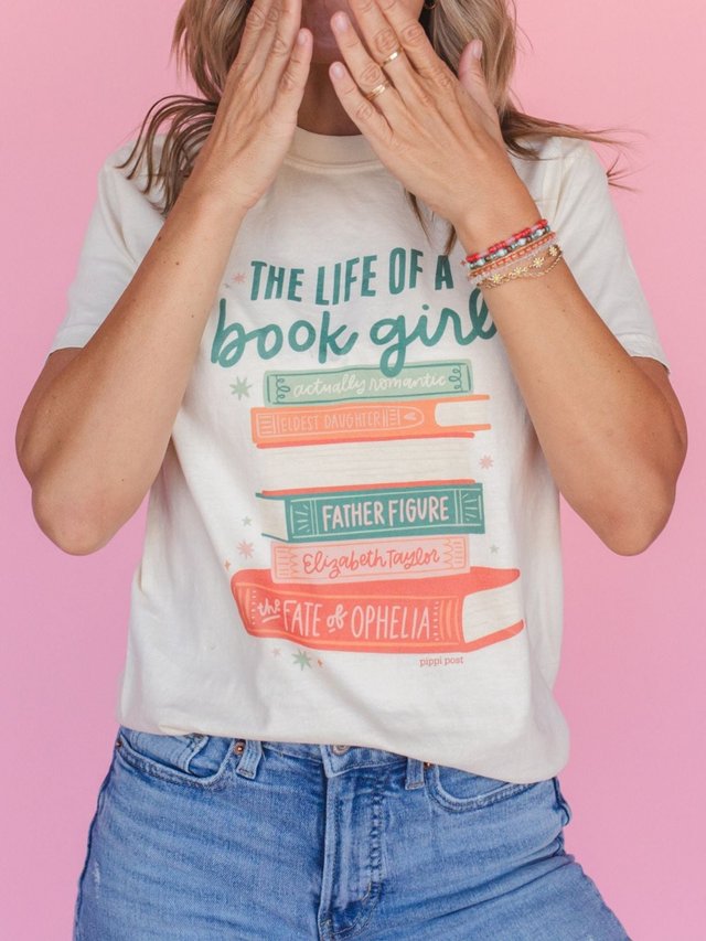 Life of a Book Girl Tee - Ivory, 2 of 4