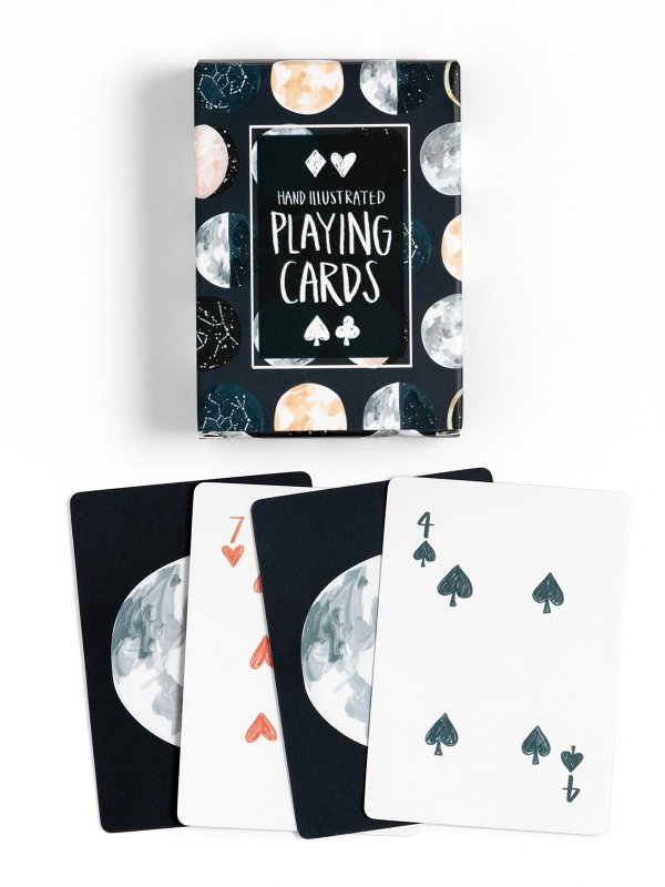 Painted Moons Deck of Playing Cards, 1 of 4