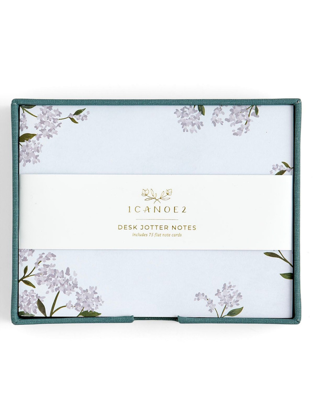 Hydrangea Desk Jotter - Flat Notes Set with Organizer Box, 2 of 3