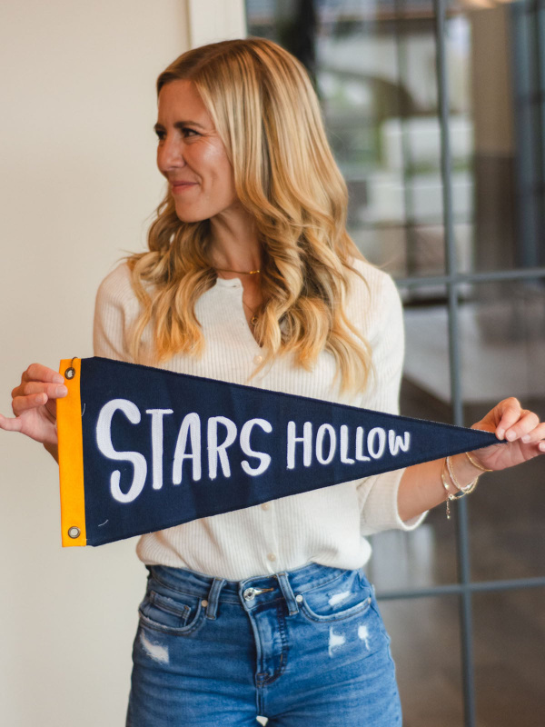 Stars Hollow Pennant Flag Canvas Wall Banner, 1 of 3