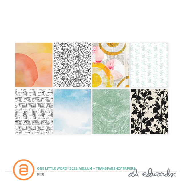 One Little Word® 2025 Digital Vellum and Transparency Papers, 1 of 1