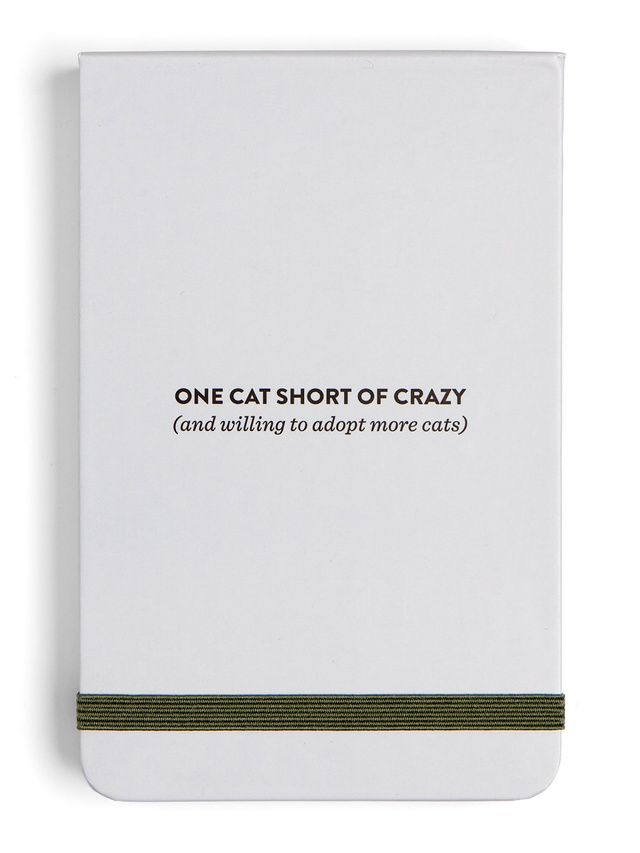 One Cat Short of Crazy Lined Pocket Notepad, 1 of 3
