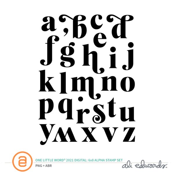 One Little Word® 2021 Digital Alpha Stamp Set, 1 of 1
