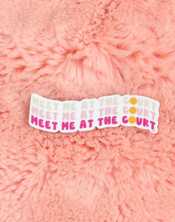 Meet Me At The Court Pickleball Decal Sticker, 2 of 3
