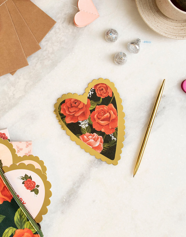 Red Roses Heart Specialty Greeting Card, 2 of 3
