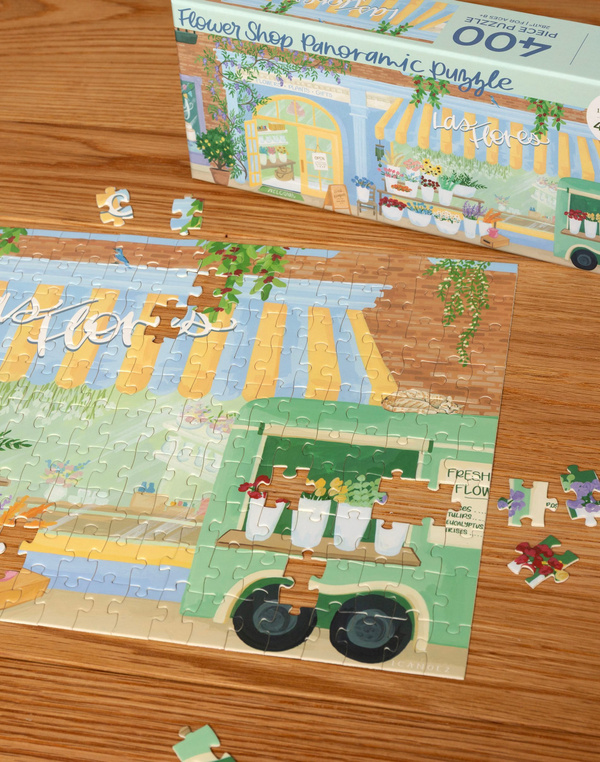 Flower Shop - 400 Piece Panoramic Jigsaw Puzzle, 2 of 8