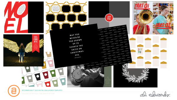December Daily® 2025 Digital 10×8 Layered Templates, 1 of 1