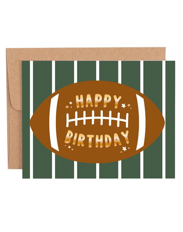 Happy Birthday Football Greeting Card, 1 of 1
