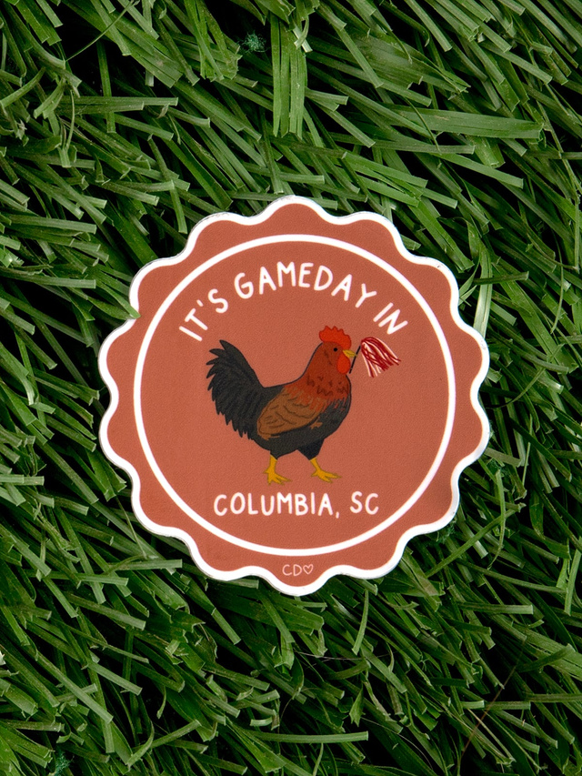 Columbia Football Game Day Mascot Decal Sticker, 1 of 4