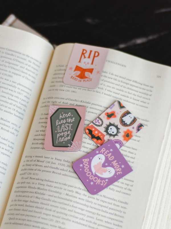 Spooky Cute Halloween Magnetic Bookmarks Set of 4, 1 of 7