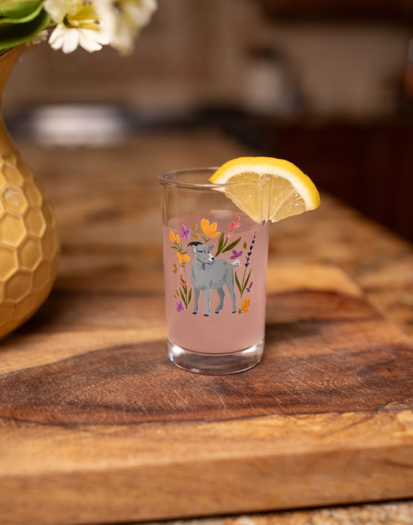 Gray Goat Folk Floral Mini Juice Glass, 3 of 5
