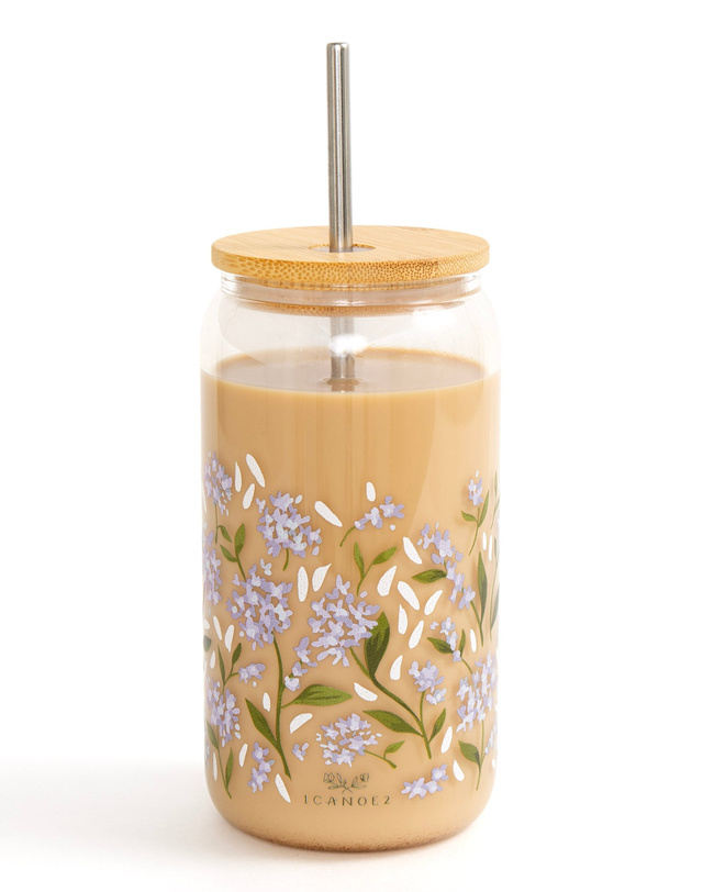 Hydrangeas Glass Can, 4 of 4