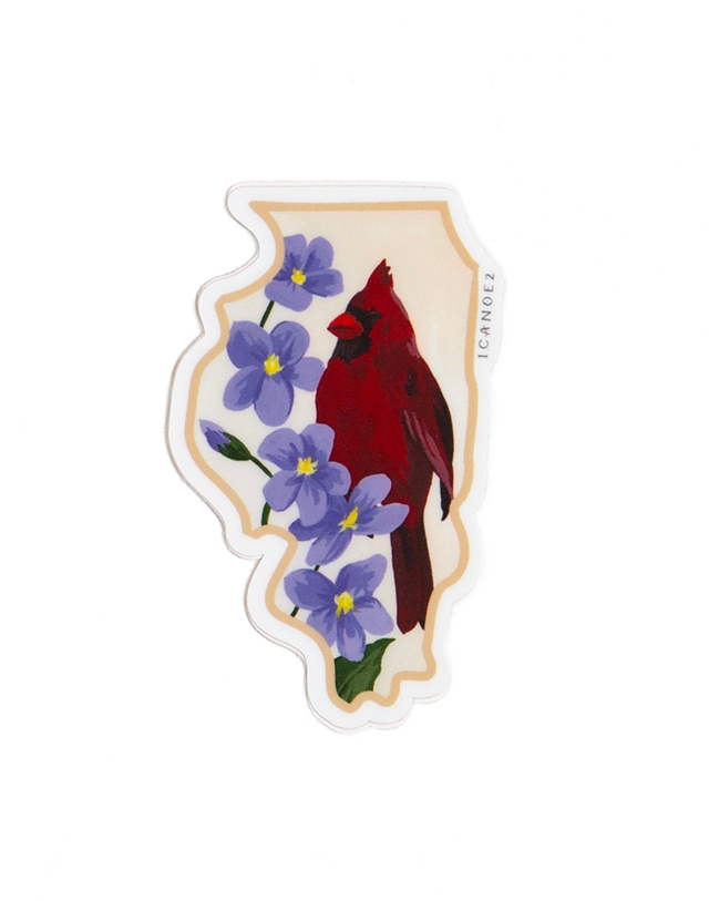Birds & Blooms Illinois Decal Sticker, 5 of 5