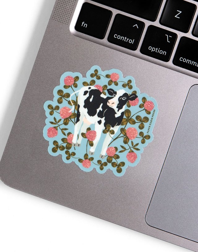 Milk Cows & Flowers Decal Sticker, 6 of 7