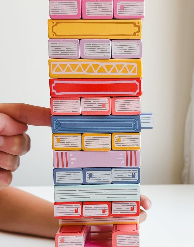 Tumbling Book Stack - Wooden Block Stacking & Balance Game, 2 of 8