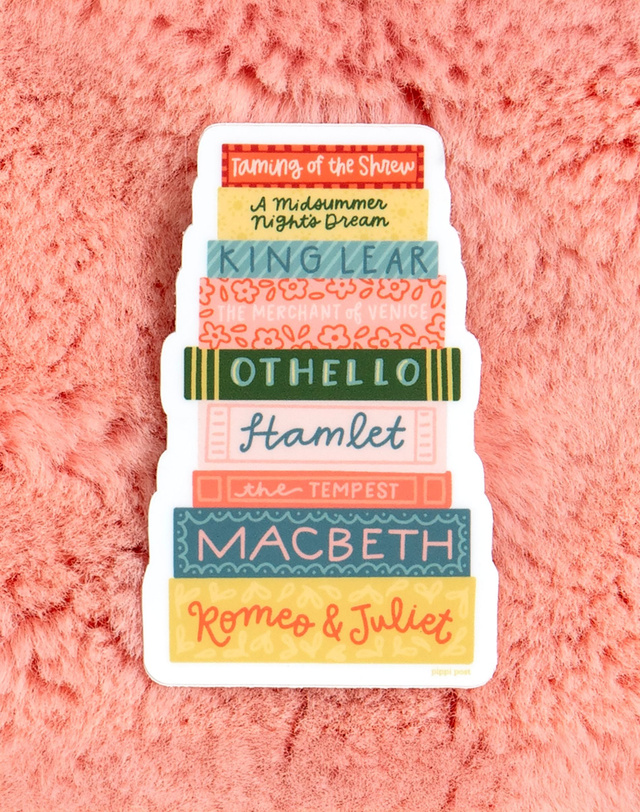 Shakespeare Book Stack Decal Sticker, 2 of 3