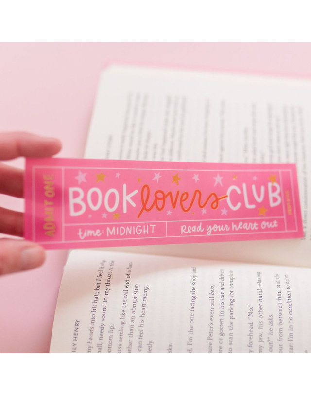 Book Lovers Club Transparent Bookmark, 1 of 3