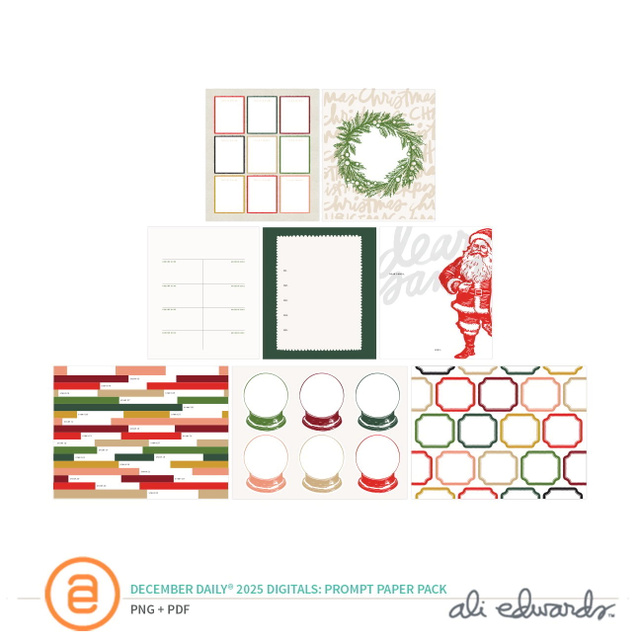 December Daily® 2025 Digital Prompt Paper Pack, 1 of 1