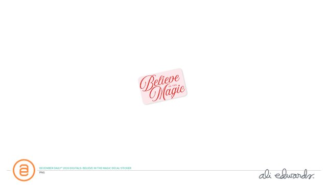 December Daily® 2026 Digital Believe In The Magic Decal Sticker, 1 of 1