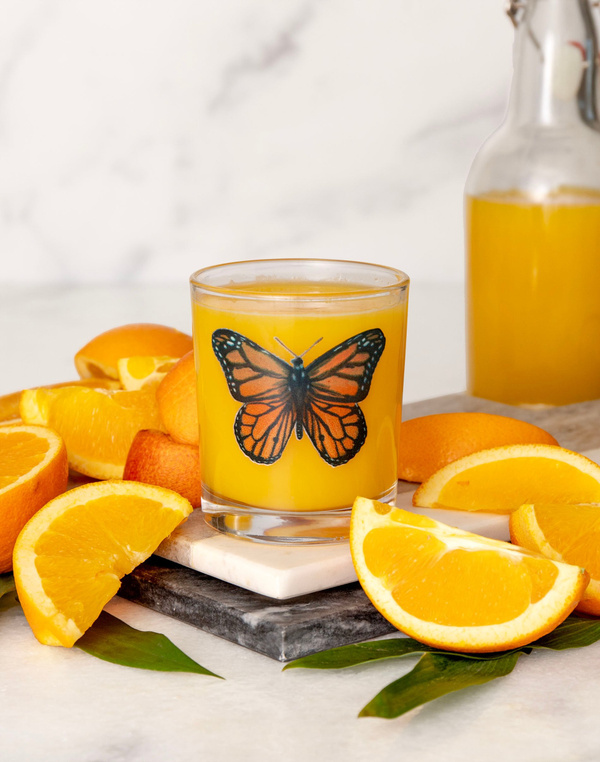 Monarch Butterfly Short Juice Glass, 1 of 4
